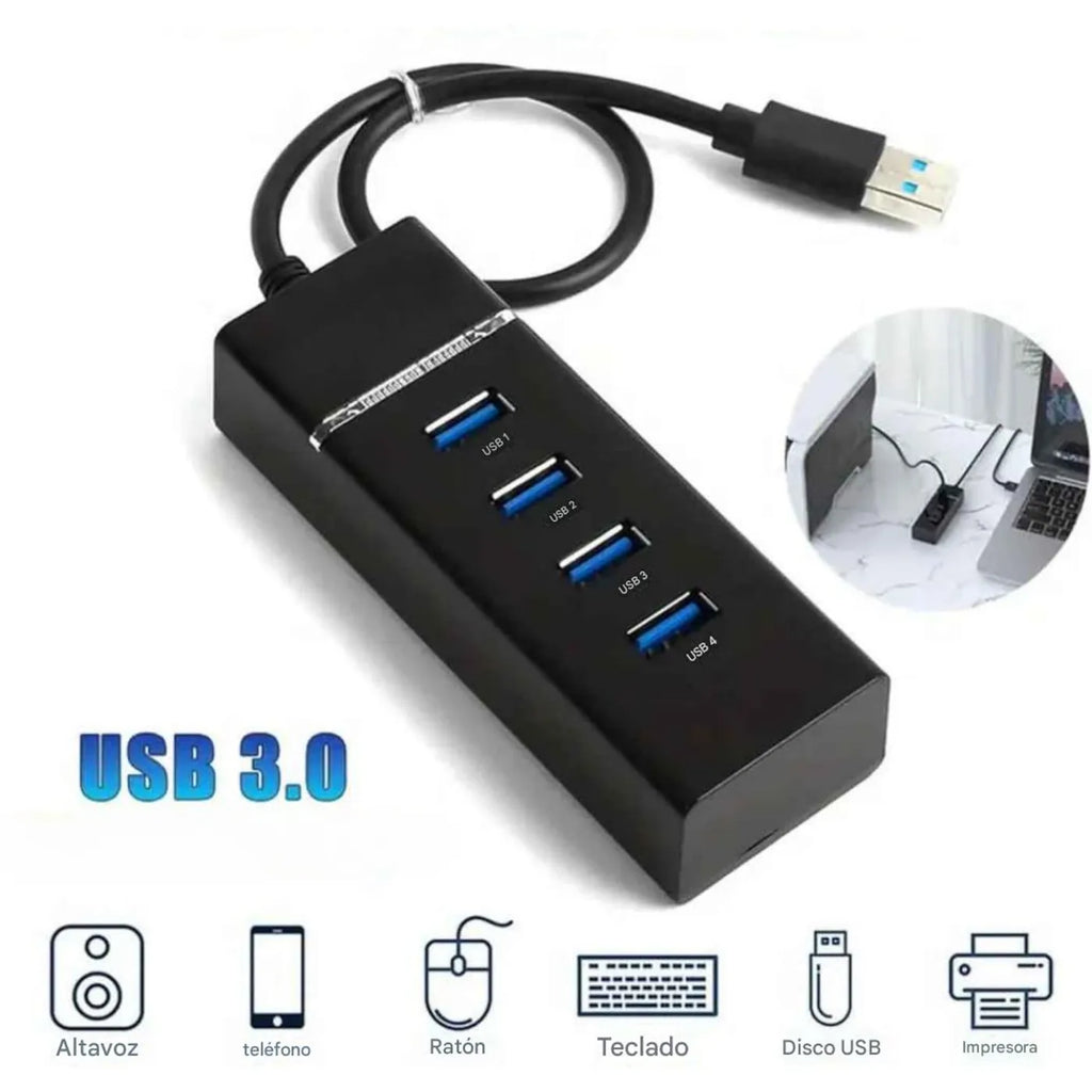 Regleta USB de 4 Puertos