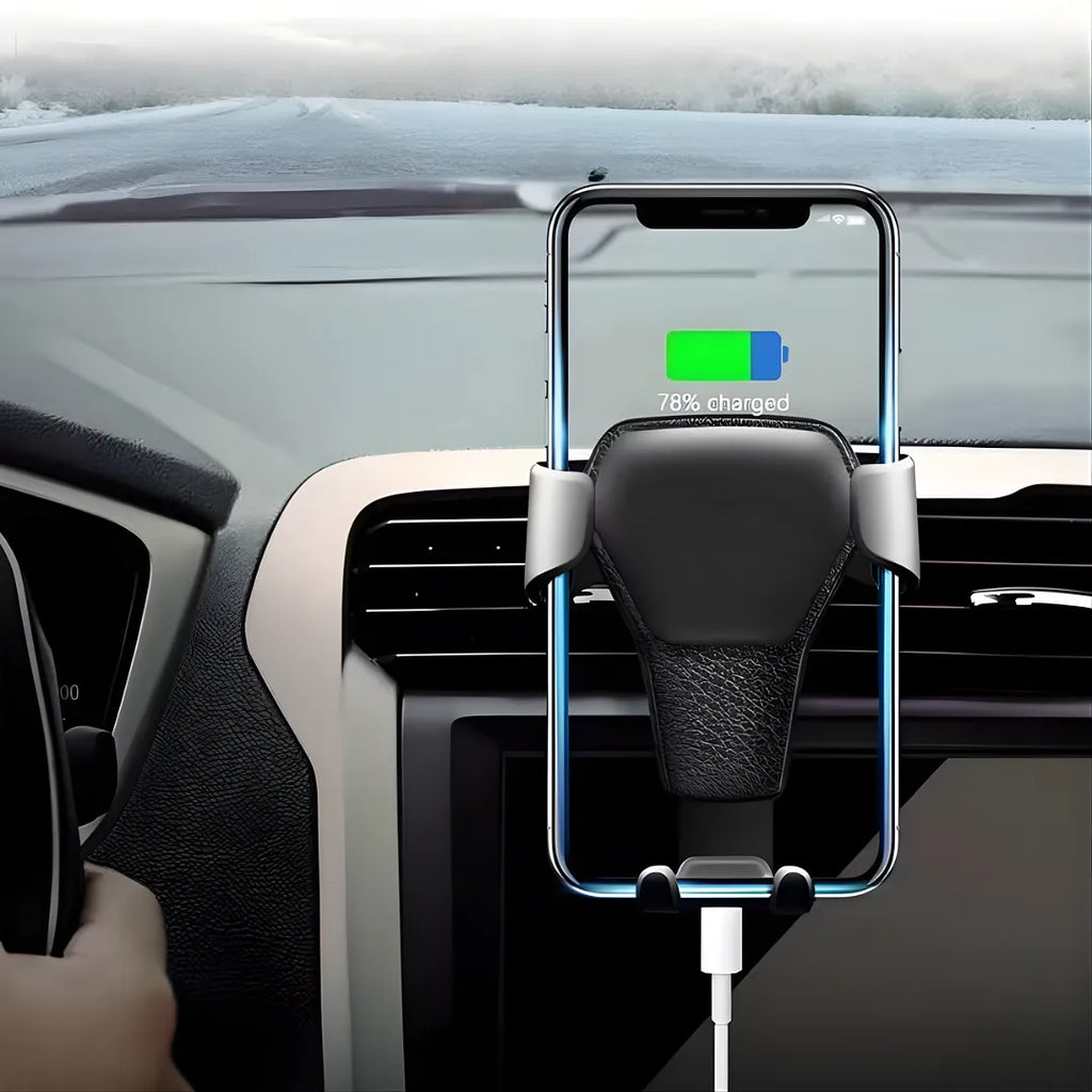 SOPORTE UNIVERSAL PARA CELULAR CON MONTAJE POR GRAVEDAD PARA REJILLA DE AIRE CARRO M-8064