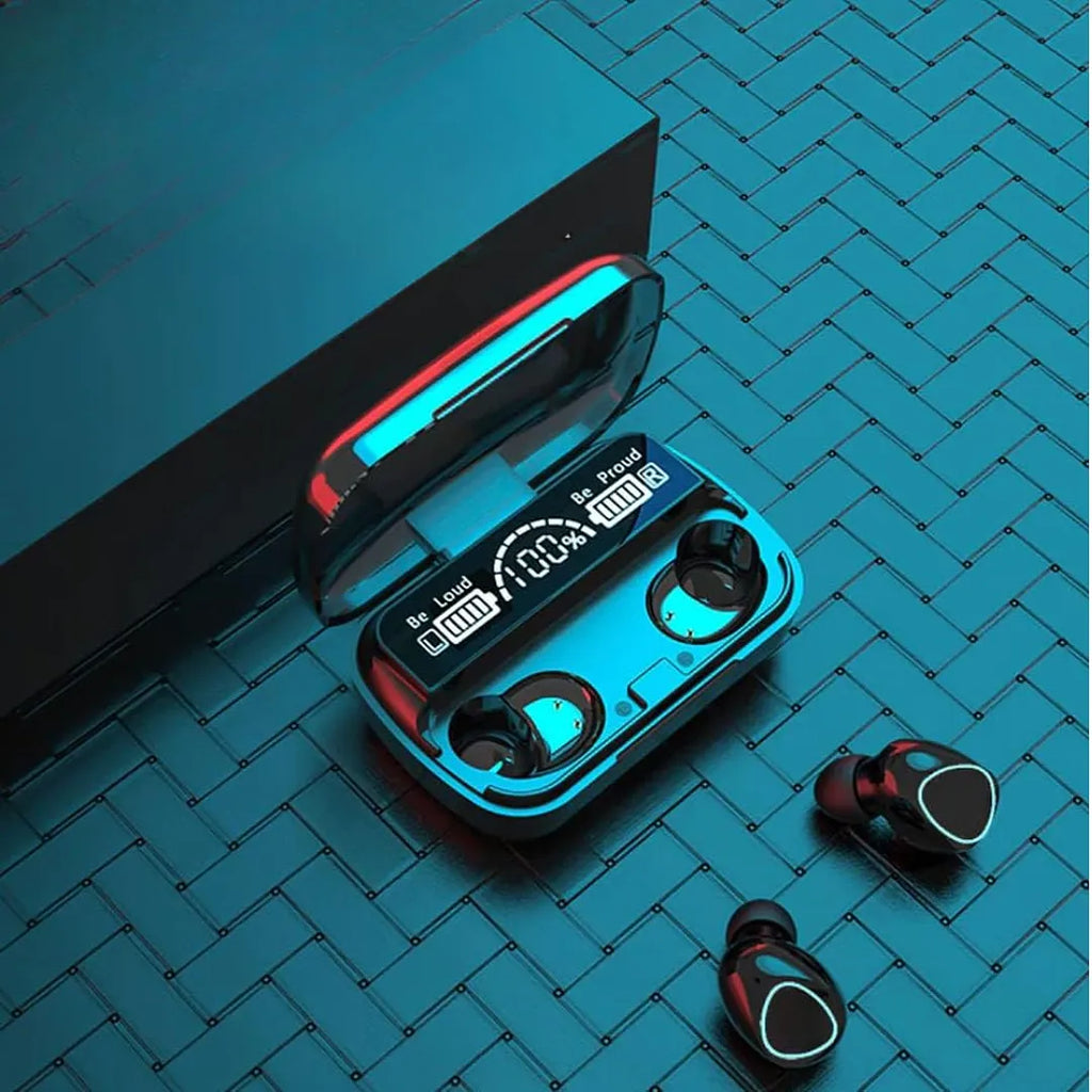 AUDÍFONOS INALÁMBRICOS M10 BLUETOOTH 5.3 TWS CON POWER BANK INTEGRADO, PANTALLA LED DIGITAL