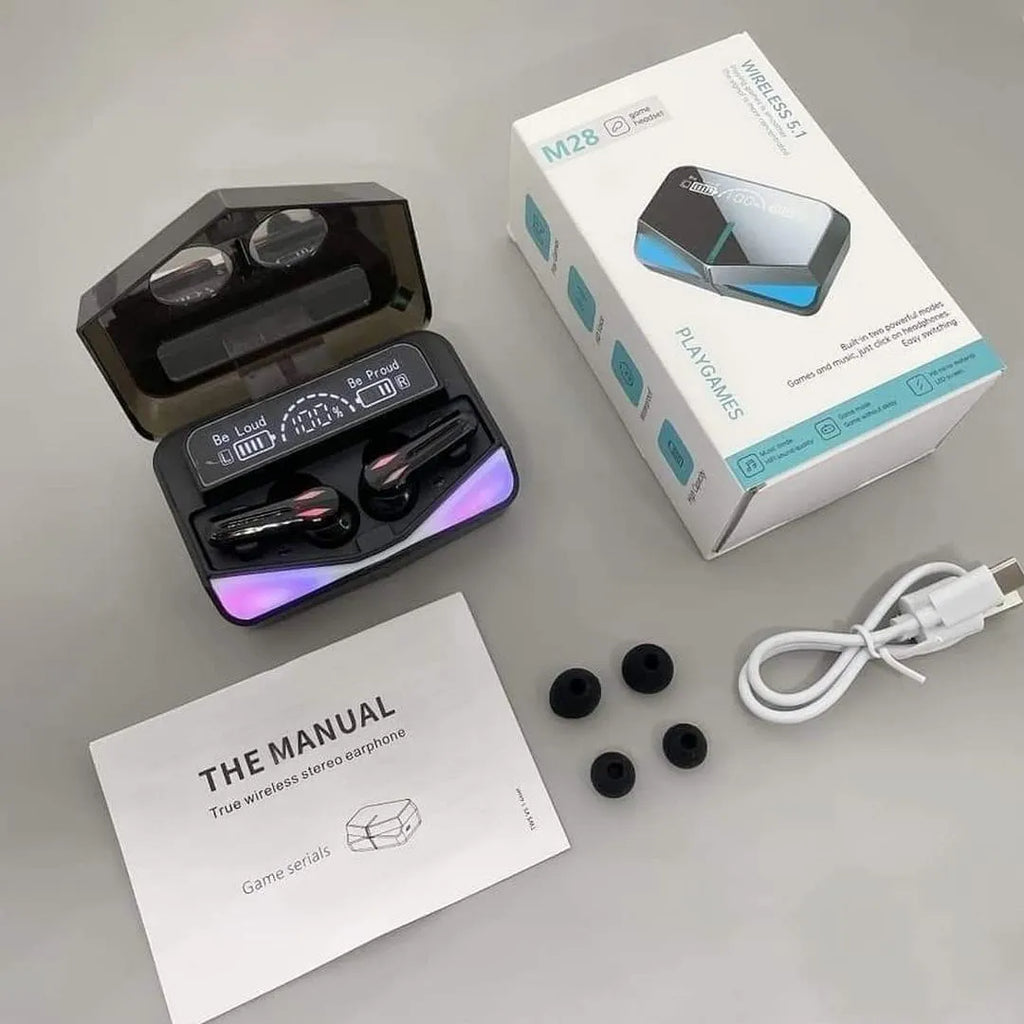 AUDÍFONOS GAMER M28 TWS BLUETOOTH 5.1