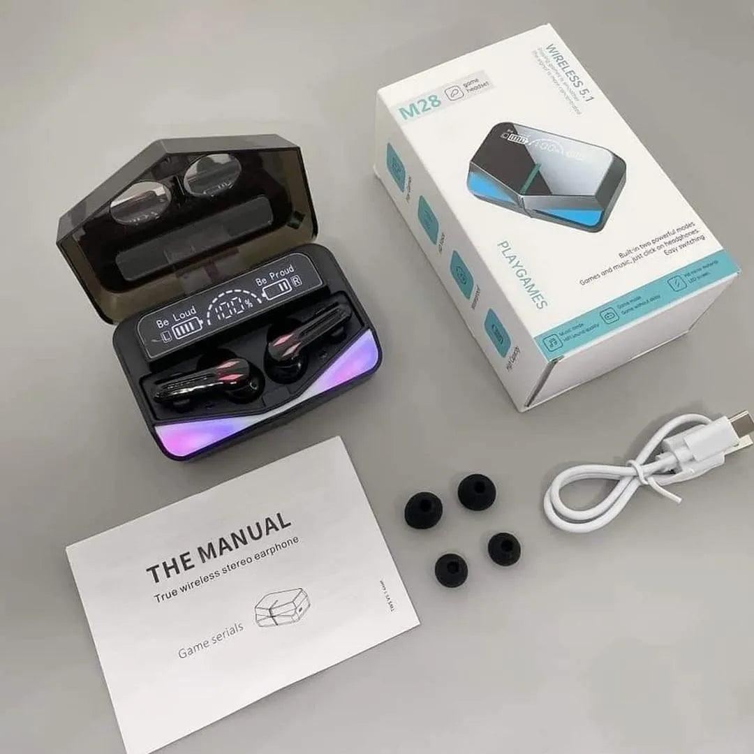 AUDÍFONOS GAMER M28 TWS BLUETOOTH 5.1