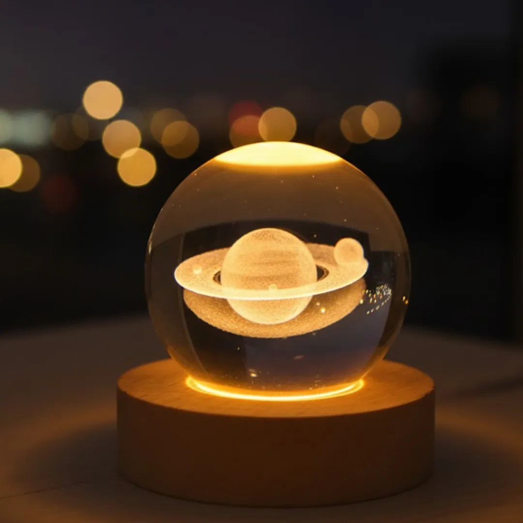 LÁMPARAS DECORATIVA ESFERA 6CM PEQUEÑA CON BASE USB LUZ LED MULTICOLOR PARA AMBIENTES